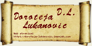 Doroteja Lukanović vizit kartica